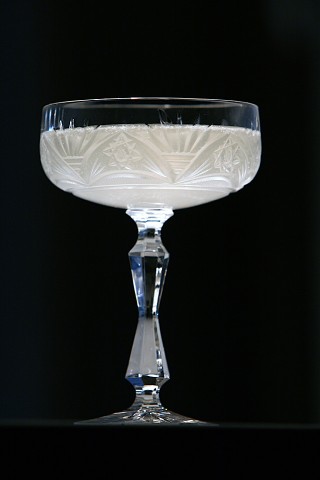 The Jupiter Cocktail in vintage crystall glass (Коктейль Юпитер в антикварном хрустальном бокале)
